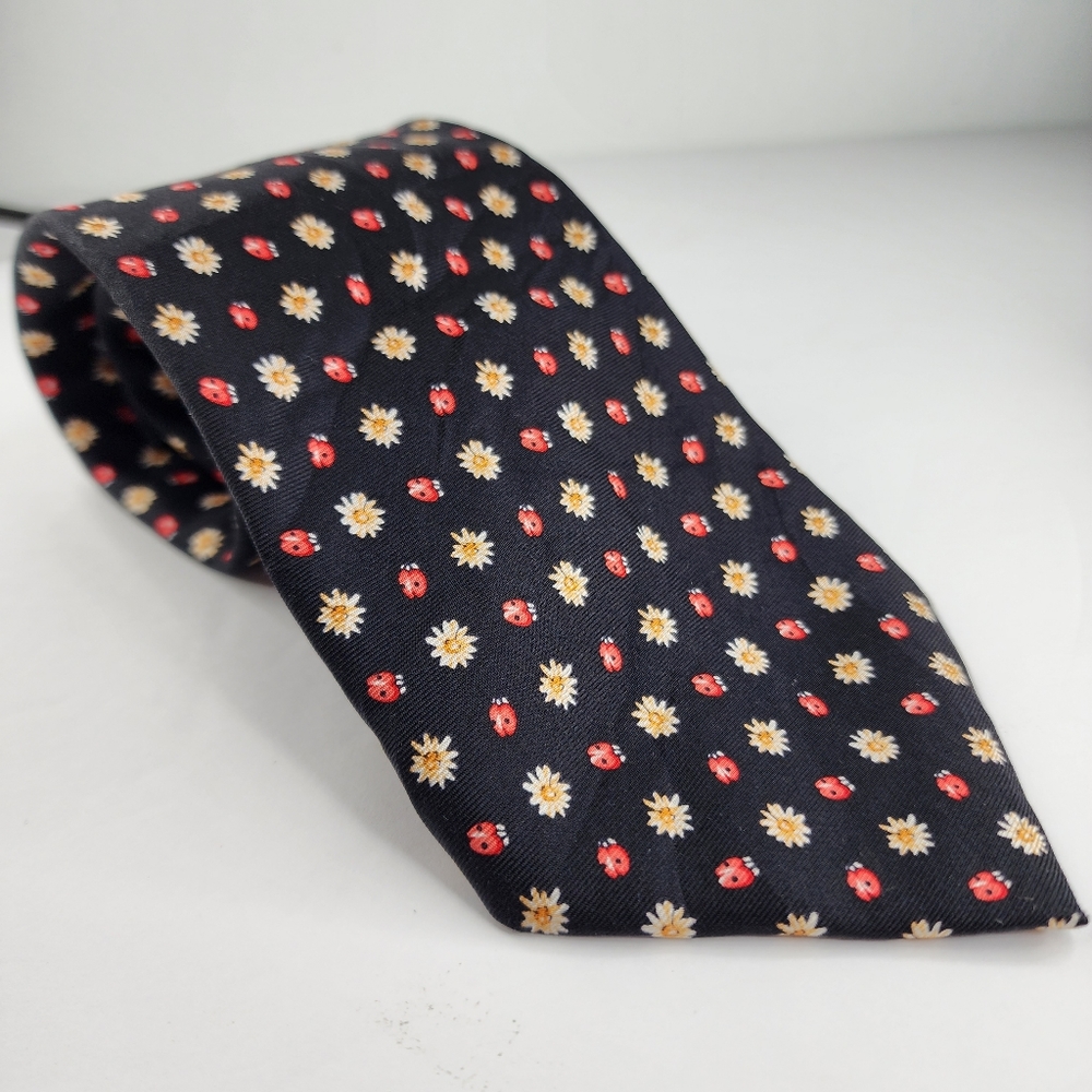 BARBARA BLANK Black Silk Tie.